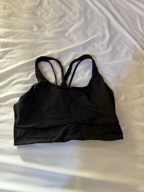 lululemon athletica Black energy bra evolve  long line Sports Bra